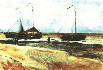 Beach at Scheveningen in Calm Weather by Vincent van Gogh