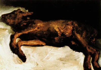 New-Born Calf Lying on Straw by Vincent van Gogh