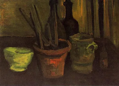 Still Life of Paintbrushes in a Flowerpot by Vincent van Gogh