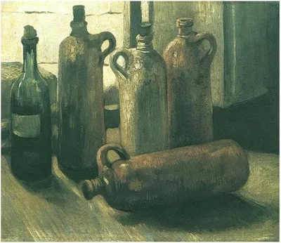 Still Life with Five Bottles by Vincent van Gogh