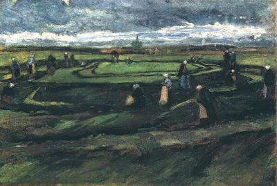 Women Mending Nets in the Dunes by Vincent van Gogh