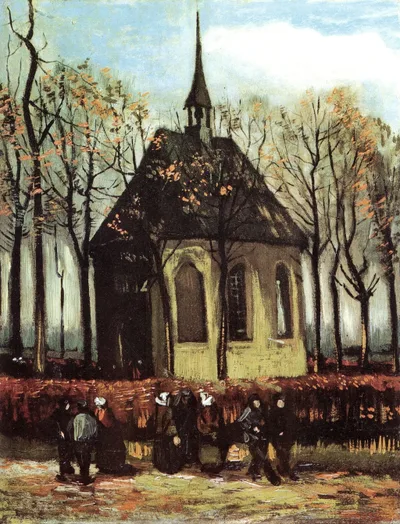 Congregation Leaving the Reformed Church in Nuenen by Vincent van Gogh