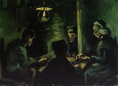 Four Peasants at a Meal (Study for "The Potato Eaters") by Vincent van Gogh
