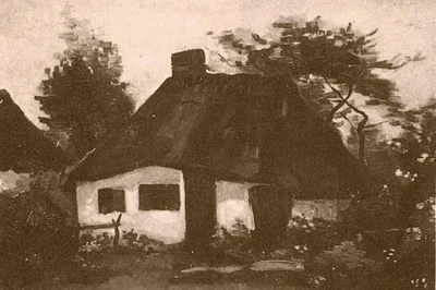 Cottage with Trees by Vincent van Gogh