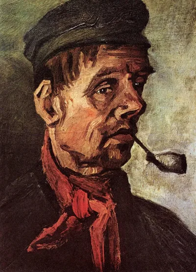 Head of a Peasant with a Pipe by Vincent van Gogh