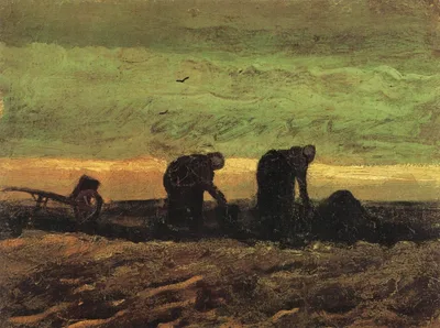 Two Women in the Moor by Vincent van Gogh