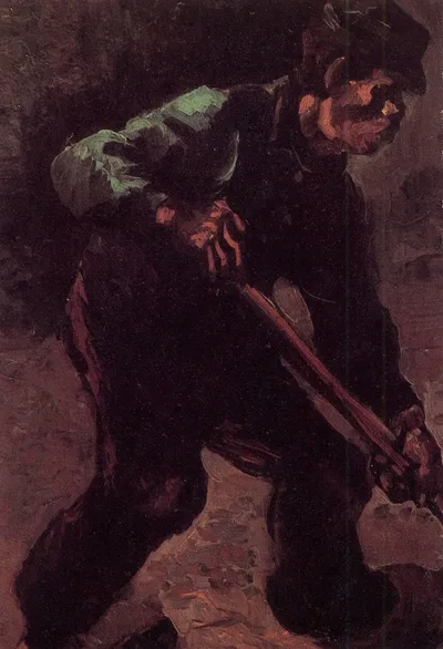 Peasant Digging by Vincent van Gogh