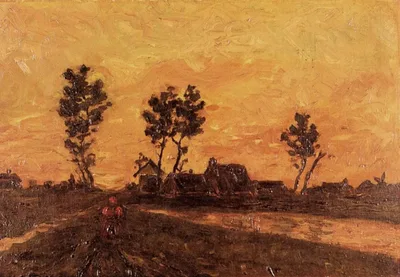 Landscape at Sunset by Vincent van Gogh