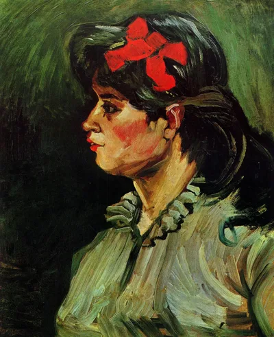Portrait of a Woman with a Red Ribbon by Vincent van Gogh