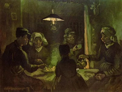 The Potato Eaters (preliminary oil sketch) by Vincent van Gogh