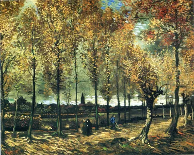 Lane with poplars near Nuenen by Vincent van Gogh