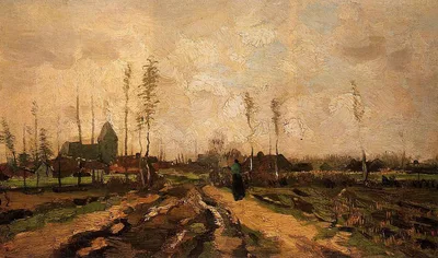 Landscape with a Church and Houses by Vincent van Gogh