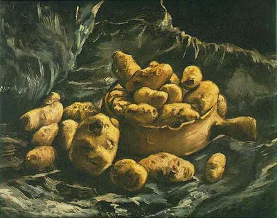 Still life with an Earthern bowl and potatoes by Vincent van Gogh
