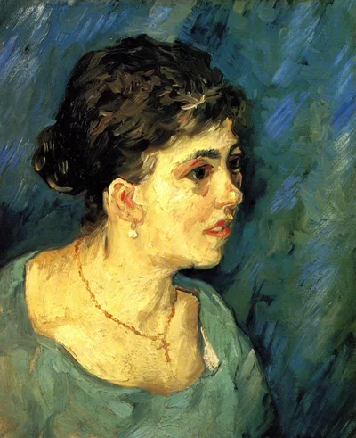 Portrait of Woman in Blue by Vincent van Gogh