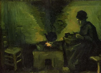 Peasant Woman by the Hearth by Vincent van Gogh