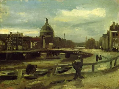 View on the Singel in Amsterdam by Vincent van Gogh