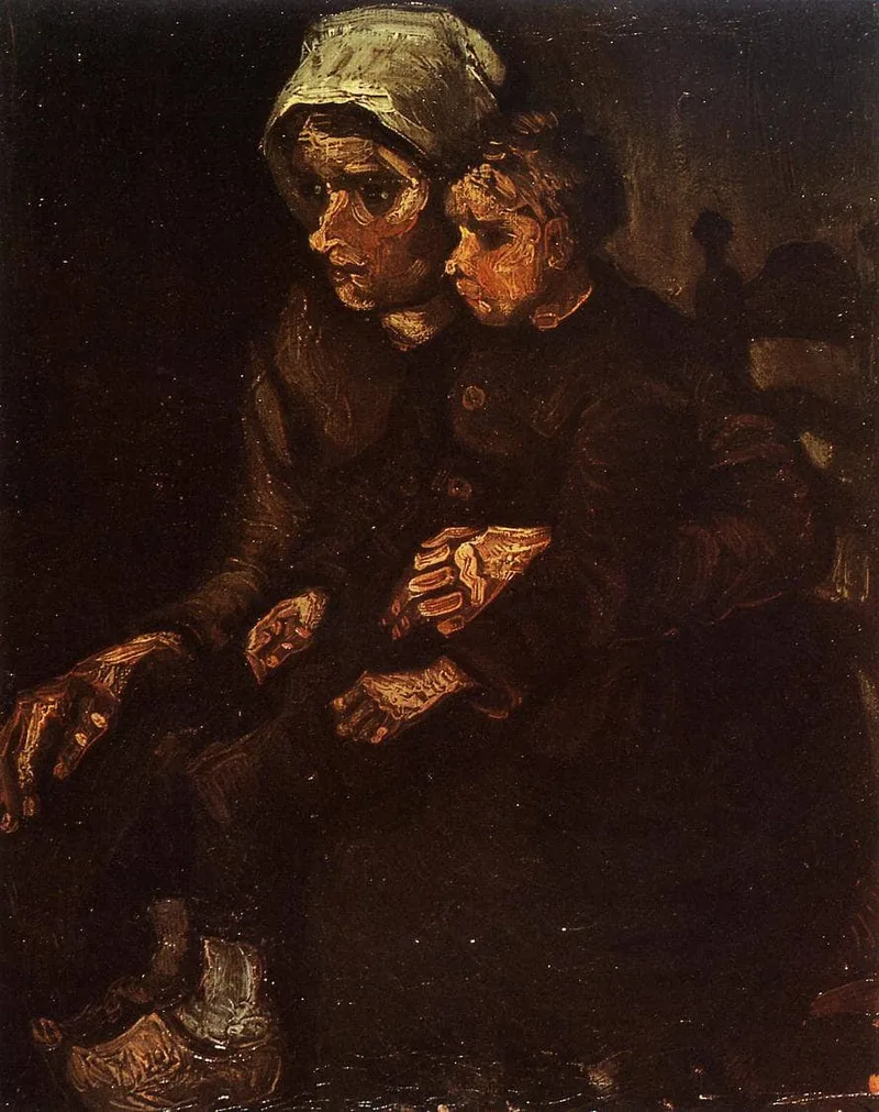 Peasant Woman with a Child in Her Lap by Vincent van Gogh