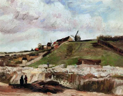 Montmartre the Quarry and  Windmills by Vincent van Gogh
