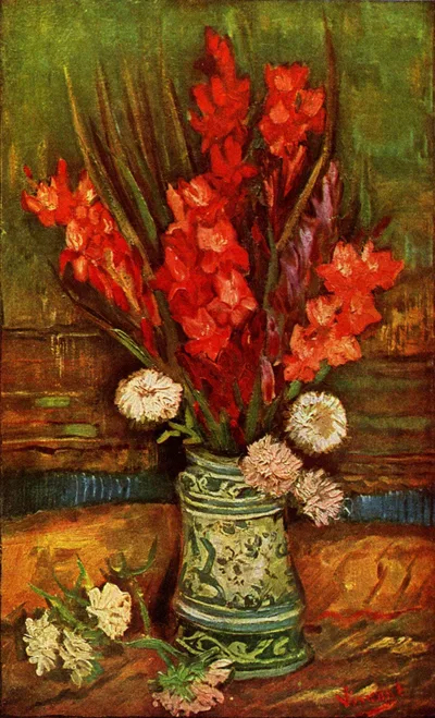 Still LIfe - Vase with Red Gladiolas by Vincent van Gogh