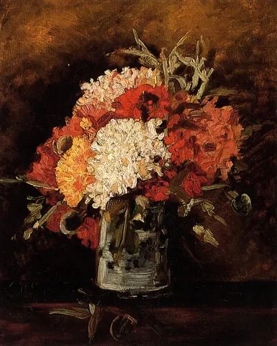 Vase with Carnations by Vincent van Gogh