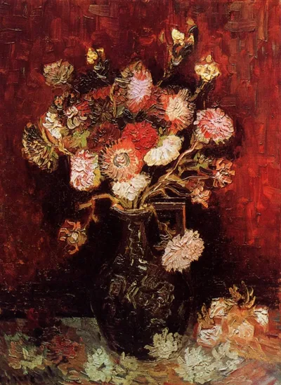 Vase with Asters and Phlox by Vincent van Gogh