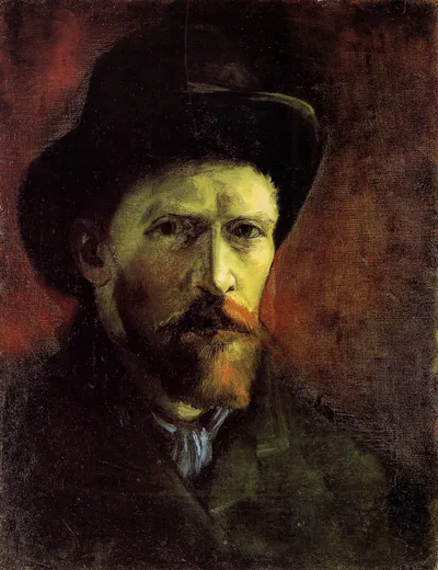 Self-Portrait with Dark Felt Hat by Vincent van Gogh