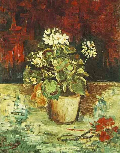 Geranium in a Flowerpot by Vincent van Gogh