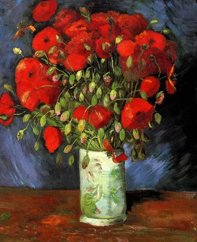 Vase with Red Poppies by Vincent van Gogh