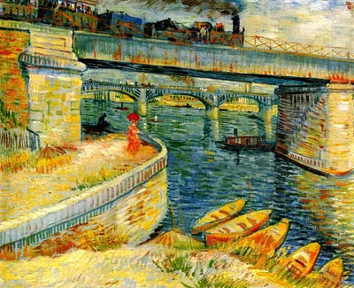 Bridges across the Seine at Asnieres by Vincent van Gogh