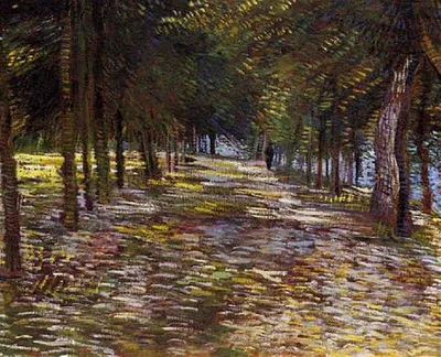 Avenue in Voyer d"Argenson Park at Asnieres by Vincent van Gogh