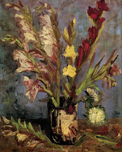 Vase with Gladioli by Vincent van Gogh