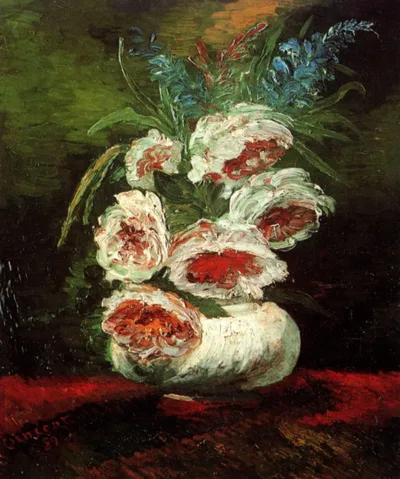 Vase with Peonies by Vincent van Gogh