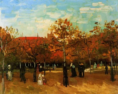 The Bois de Boulogne with People Walking by Vincent van Gogh