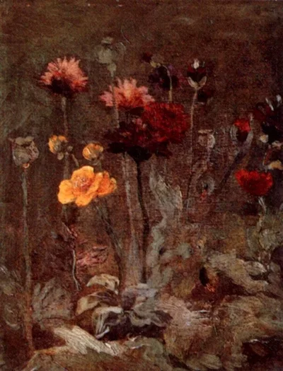 Still Life with Scabiosa and Ranunculus by Vincent van Gogh