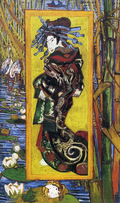 Japonaiserie Oiran (after Kesai Eisen) by Vincent van Gogh