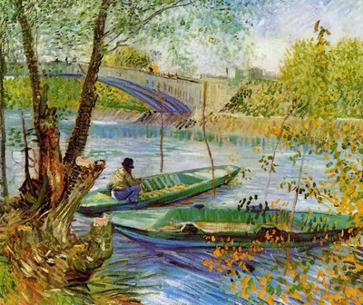 Fishing in the Spring by Vincent van Gogh