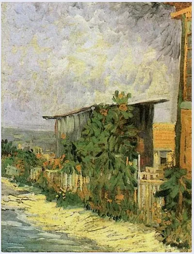 Montmartre Path with Sunflowers by Vincent van Gogh