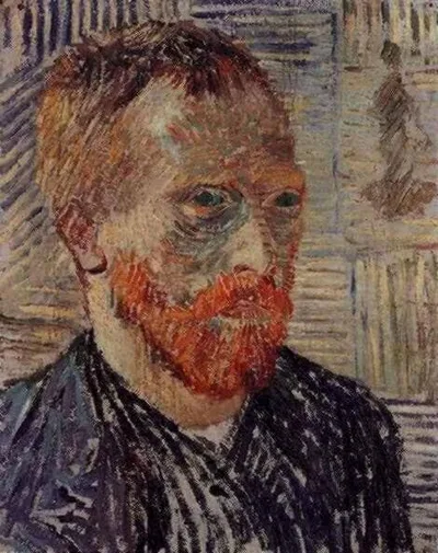 Self-Portrait with a Japanese Print by Vincent van Gogh