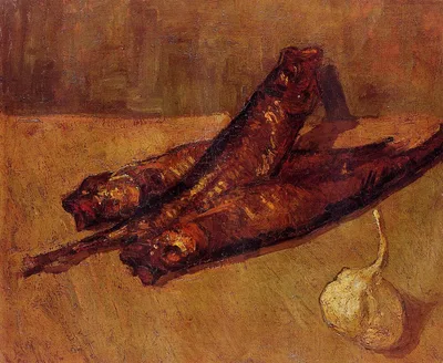 Still Life with Bloaters and Garlic by Vincent van Gogh