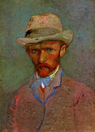 Self-Portrait with Gray Felt Hat by Vincent van Gogh