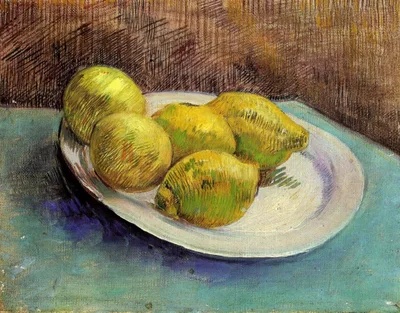 Still Life with Lemons on a Plate by Vincent van Gogh