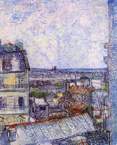 View from Vincent’s room in the Rue Lepic by Vincent van Gogh