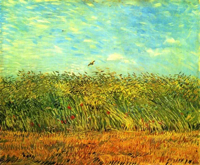 Wheat Field with a Lark by Vincent van Gogh