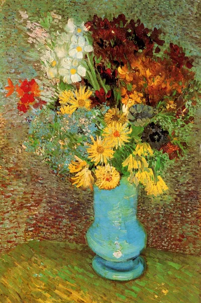 Vase with Daisies and Anemones by Vincent van Gogh