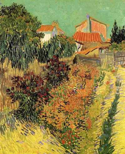 Garden Behind a House by Vincent van Gogh