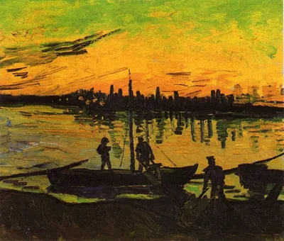 Coal Barges by Vincent van Gogh