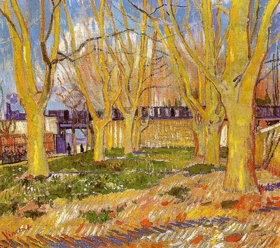 Avenue of Plane Trees near Arles Station by Vincent van Gogh