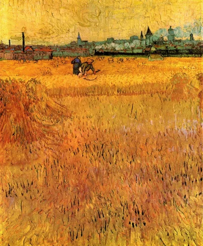 Arles View from the Wheat Fields by Vincent van Gogh