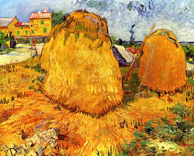 Haystacks in Provence by Vincent van Gogh