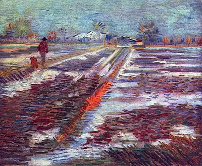 Landscape with Snow by Vincent van Gogh